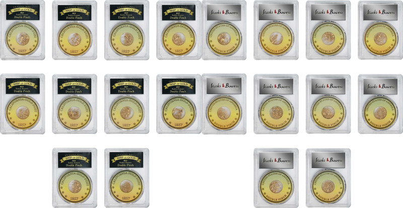 Lot of (10) (ca. 1857) Double Pinches of California Gold Dust. (PCGS). S.S. Cent...