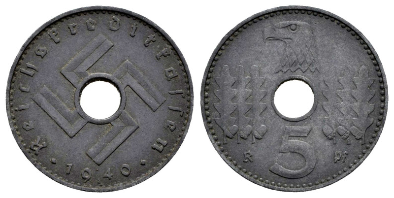 Germany. Third Reich. 5 reichspfennig. 1940. Berlin. A. (Km-98). Zn. 2,48 g. Mil...