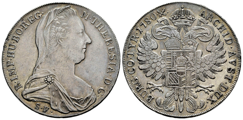 Austria. Maria Theresa (1740-1780). 1 thaler. 1780. Günzburg. SF. (Her-513 sin S...