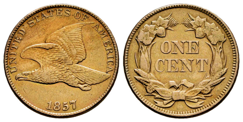 U.S. Coins. Flying Eagle Cents. 1 cent. 1857. Philadelphia. (Km-85). 4,41 g. Cho...