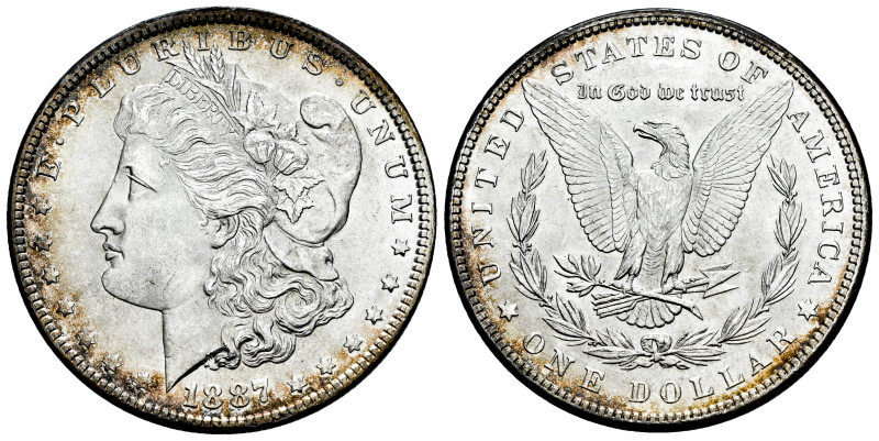 U.S. Coins. Morgan Dollars. 1 dollar. 1887. Philadelphia. (Km-110). Ag. 26,77 g....