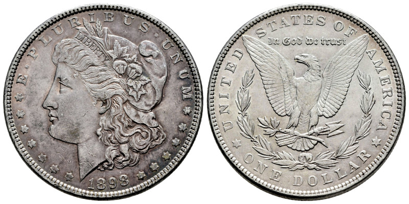 U.S. Coins. Morgan Dollars. 1 dollar. 1898. Philadelphia. (Km-110). Ag. 26,68 g....