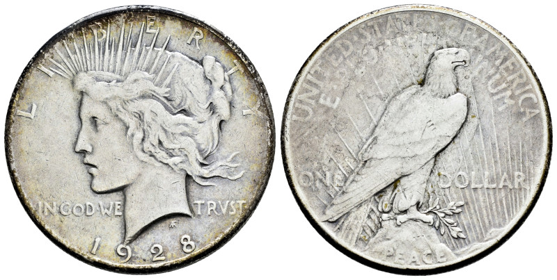 U.S. Coins. Peace Dollar. 1 dollar. 1928. Philadelphia. (Km-150). Ag. 26,77 g. S...