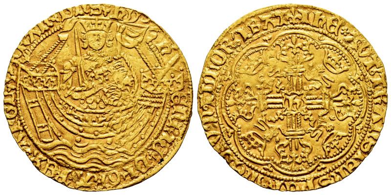 Great Britain. Henry IV. Gold Noble. (Spink-1824). Au. 6,75 g. XF. Est...3000,00...