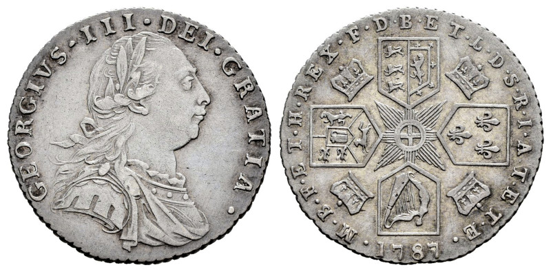 Great Britain. George III (1760-1820). 6 pence. 1787. (Km-606.2). Ag. 3,02 g. Ch...