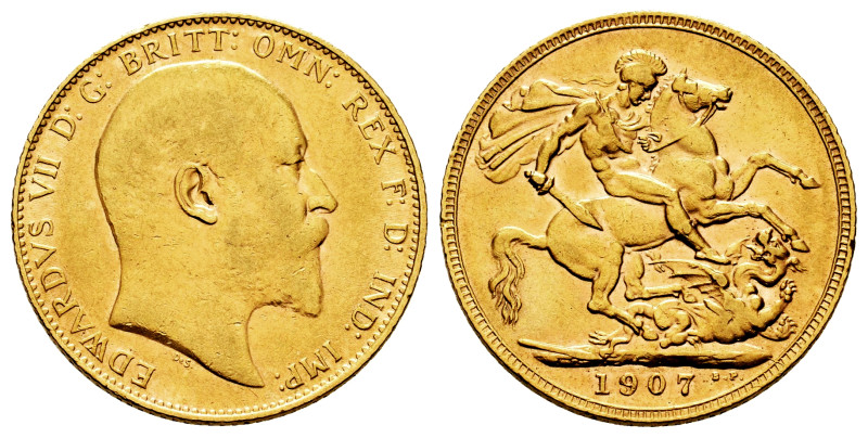 Great Britain. Edward VII. 1 sovereign. 1907. (Km-805). (Fried-33). Au. 7,99 g. ...