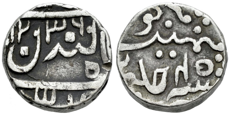 India. Pratapgarh. Dulep Singh (AH1241-1281). 1 rupee. AH 1236 (1821). (Km-23). ...