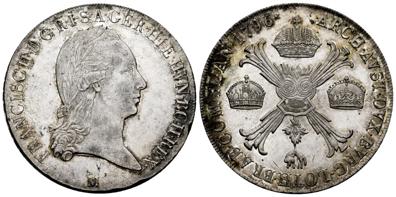 Italy. Francesco II. Kronentaler (Crocione). 1796. Milano. M. (Km-239). (Dav-139...