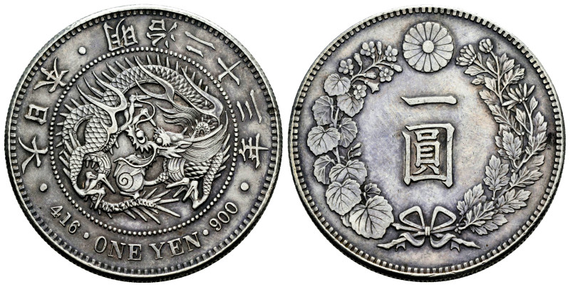 Japan. Mutsuhito (Meiji). 1 yen. Year 23 (1890). (Y-A25.3). (JNDA-01.10A). Ag. 2...