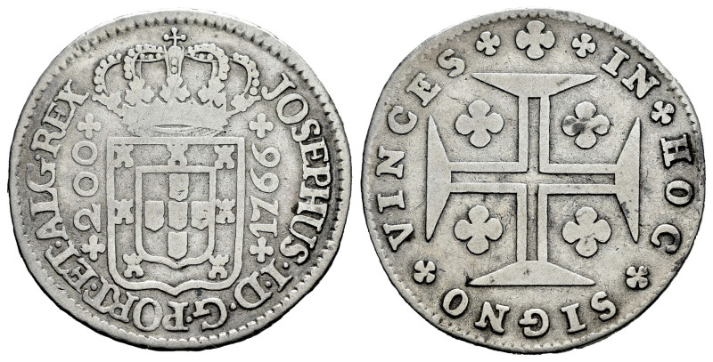 Portugal. D. José I (1750-1777). 200 reis. 1766. (Km-247). (Gomes-30.04). Ag. 6,...