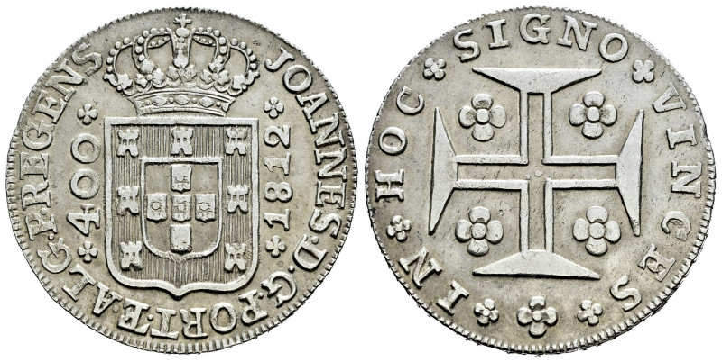 Portugal. D. Joao, Príncipe Regente (1799-1816). 400 reis. 1812. (Km-331). Ag. 1...