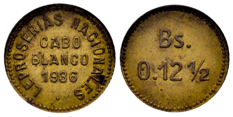 Venezuela. Cabo Blanco. 0.12 - 1/2 bolivar. 1936. Leproserías Nacionales. (Km-L1...