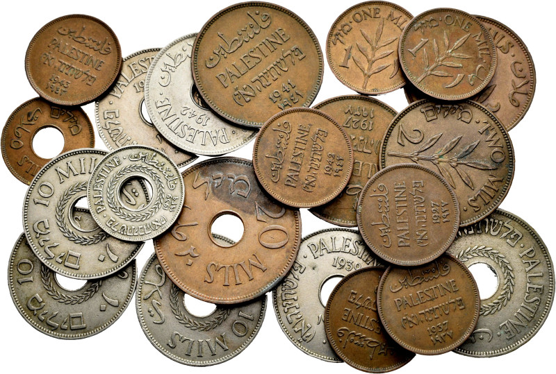 Lot of 21 coins from Palestine. Wide variety of values and dates. All different....