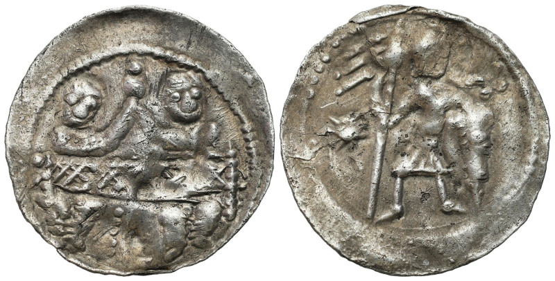 Medieval coins 
607

Bolesław IV Kędzierzawy (1146-1173). Denar 
AW: Rycerz ...