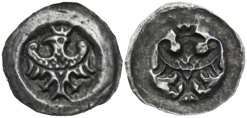 Medieval coins 
607

Dolny Śląsk, brakteat, II poł XIII wieku – Orzeł w koron...