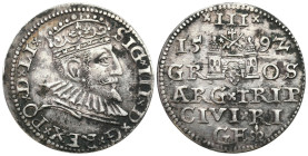 Sigismund III Vasa 
POLSKA/ POLAND/ POLEN / POLOGNE / POLSKO

Zygmunt III Waza. Trojak - 3 Grosz (Groschen) 1592, Ryga / Riga 

Wariant z końcówk...