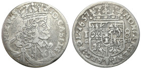 John II Casimir 
POLSKA/ POLAND/ POLEN / POLOGNE / POLSKO

Jan II Kazimierz. Ort - 18 Grosz (Groschen) 1657 SCH-IT, Kraków / Cracow 
AW: Popiersie...