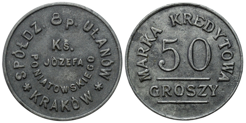 Coins of military cooperatives
Krakw - 50 groszy Cooperative of the 8th Uhlan R...