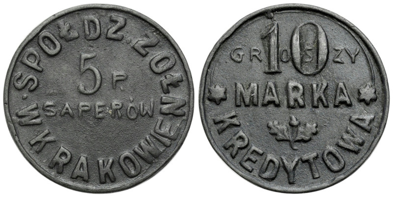 Coins of military cooperatives
Krakw - 10 groszy of the Cooperative 5th Sapper ...