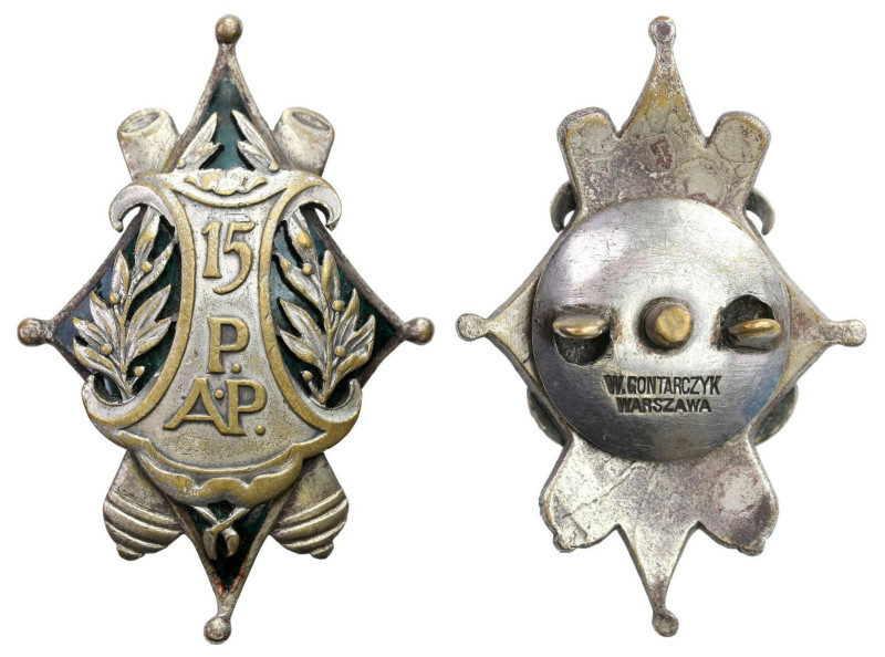 Decorations, Orders, Badges
Badge of the 15th Field Artillery Regiment - Bydgos...