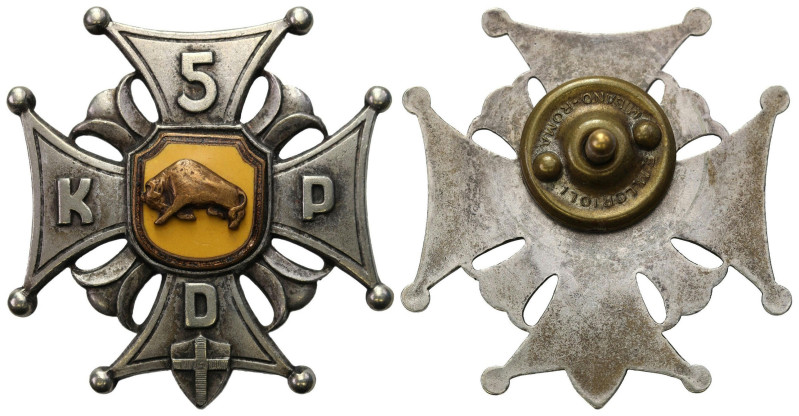 Decorations, Orders, Badges
Second Polish Republic Badge of the 5th Kresowa Inf...