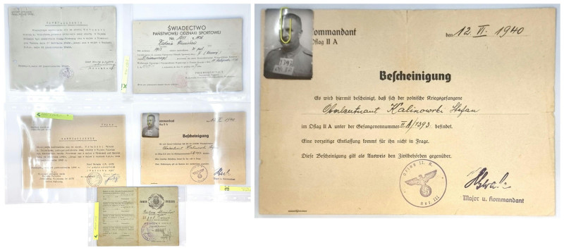 Decorations, Orders, Badges
Second Polish Republic Identity card and documents,...