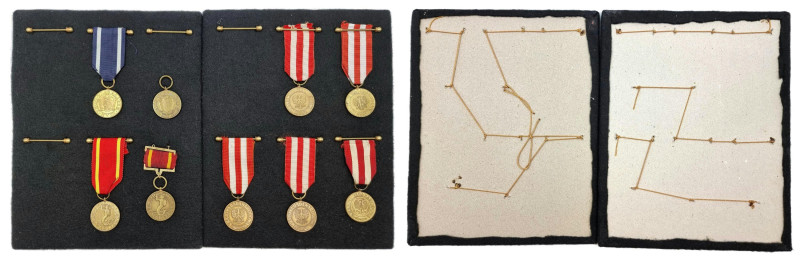 Decorations, Orders, Badges
PRL. Medals, set of 9 pieces 

Całość na tekturka...