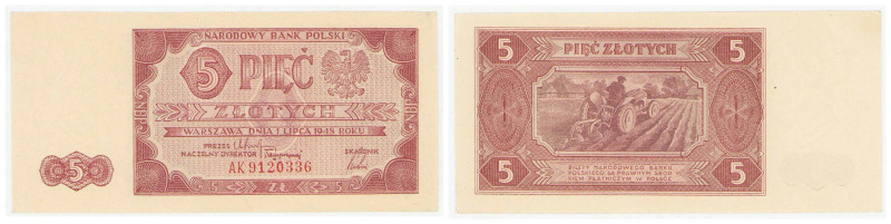 Polish banknotes 1936-1948
POLSKA / POLAND / POLEN / POLOGNE / POLSKO

5 zlot...