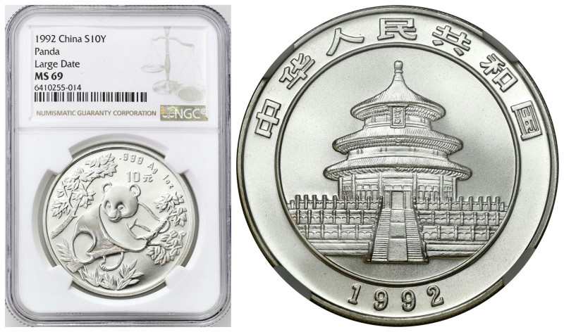 China
China. 10 yuan 1992 Panda NGC MS69 (2 MAX) 

Piękny, menniczy egzemplar...
