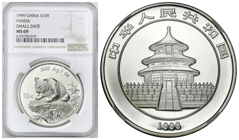 China
China. 10 yuan 1999 Panda NGC MS69 (MAX) 

Wyśmienity egzemplarz co zos...