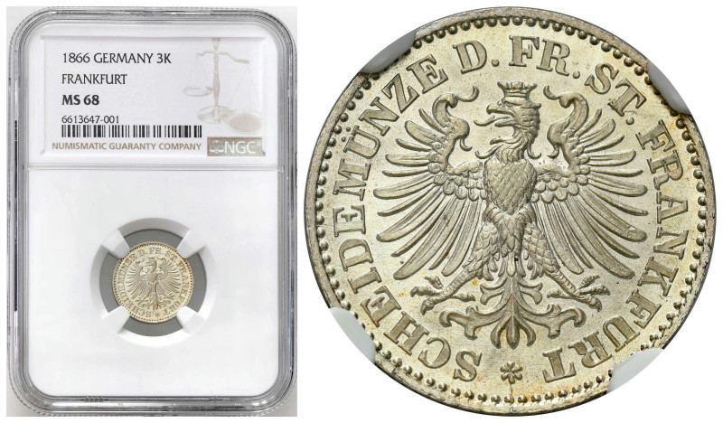 Germany - a large collection of German coins
Germany, Frankfurt. 3 Krajcary 186...