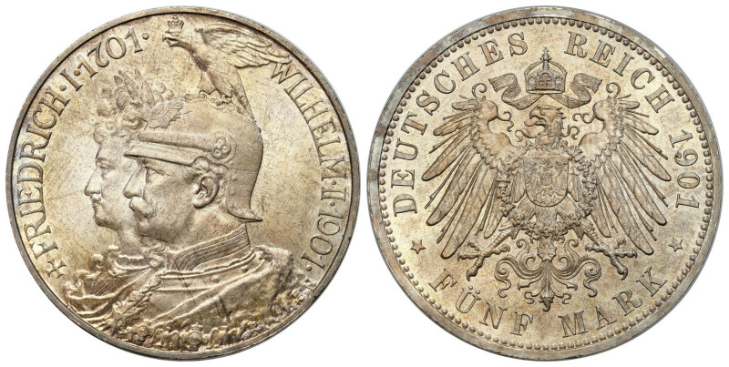 Germany - a large collection of German coins
Germany, Prussia. 5 mark 1901 A, B...