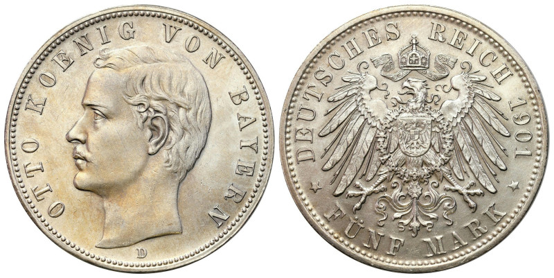 Germany - a large collection of German coins
Germany, Bavaria. 5 mark 1901 D, M...