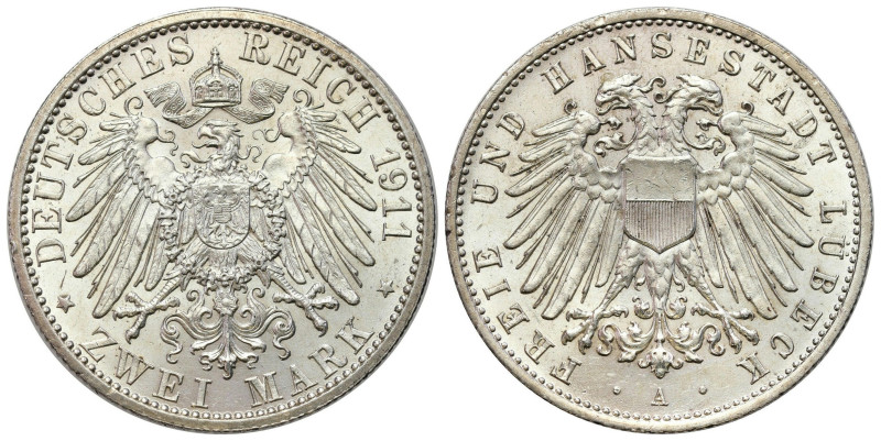 Germany - a large collection of German coins
Germany, Lbeck. 2 mark 1911 A, Ber...