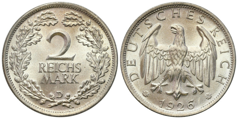 Germany - a large collection of German coins
Germany, Weimar. 2 mark 1926 D, Mn...