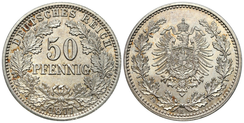 Germany - a large collection of German coins
Germany, Prussia. 50 pfennigs 1877...