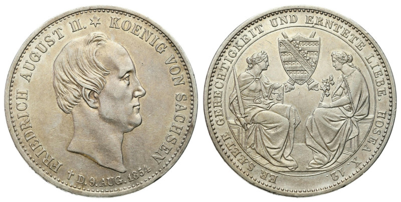 Germany
Germany, Saxony / Sachsen. Frederick Augustus II. Posthumous Thaler (Ta...