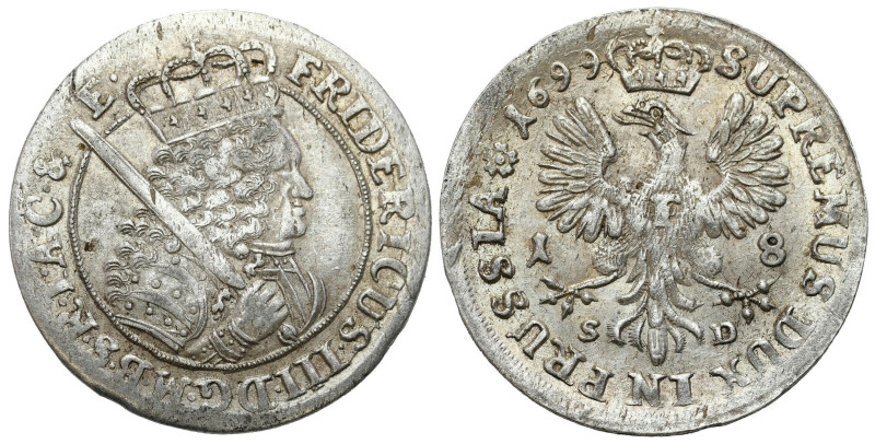 Germany
Germany, Brandenburg-Prussia. Frederick III (16881701). Ort 1699 SD, Kn...
