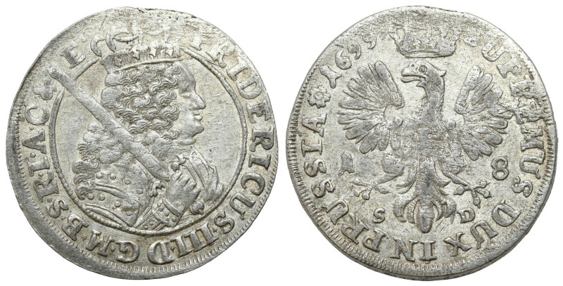 Germany
Germany, Brandenburg-Prussia. Frederick III (16881701). Ort 1699 SD, Kn...