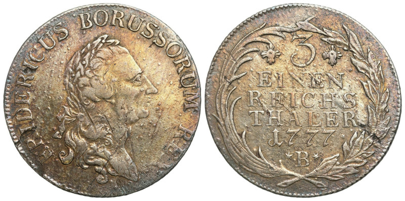 Germany
Germany, Prussia. Frederick II (17401786). 1/3 Thaler (Taler) 1777 B, W...