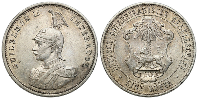 Germany
German East Africa, DOA. 1 rupee 1900 

Obiegowy egzemplarz.

Detai...