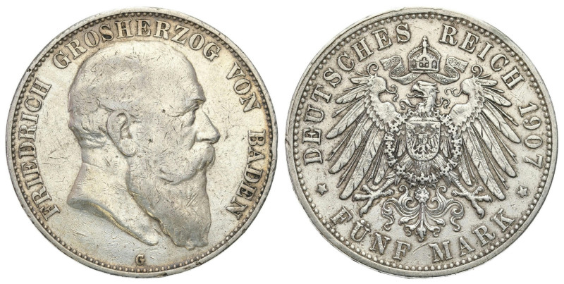 Germany
Germany, Baden. Frederick I (18561907). 5 mark 1907 G, Karlsruhe 

Ob...