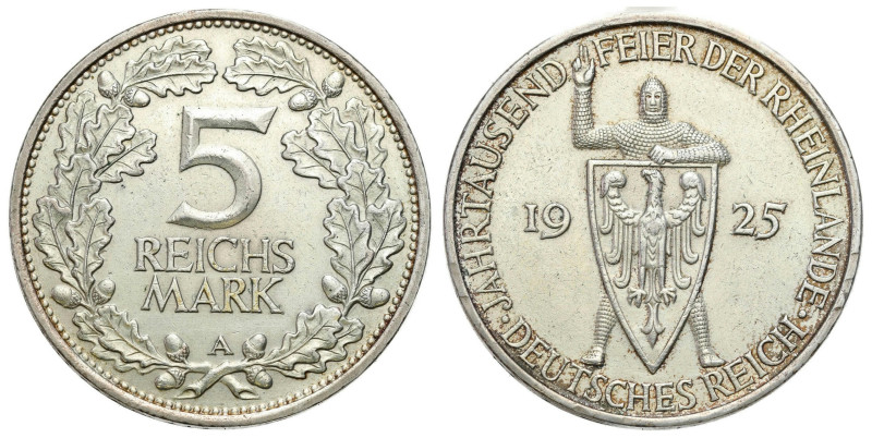 Germany
Germany, Weimar. 5 mark 1925 A, Berlin - Rheinlande 

Moneta wybita z...