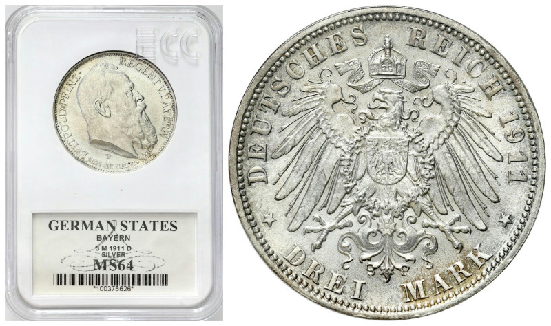Germany
Germany, Bavaria. 3 mark 1911 D, Mnchen, Luitpold BEAUTIFUL 

Moneta ...