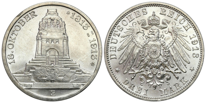 Germany
Germany, Saxony / Sachsen. 3 mark 1913 E, Muldenhtten BEAUTIFUL 

Mon...