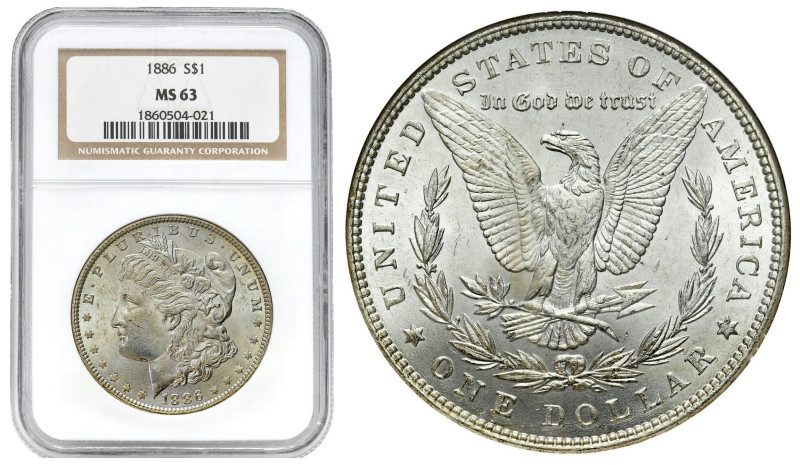 USA - great collection of American coins
USA. $ 1 dollar 1886 Philadelphia NGC ...