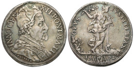 Vatican - Italy
Italy, Vatican. Innocent XII (1691-1700). 1/2 piastre 1692 AN II, Rome 

Ciemna patyna. Ślad po zawieszce.

Details: 15,62 g Ag ...