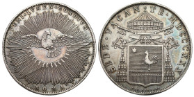 Vatican - Italy
Italy, Vatican. SedeVacante. Scudo 1830 

Wiekowa patyna.&nbsp;

Details: 26,40 g Ag 
Condition: 3+ (VF+) 
Literature: Pagani 1...