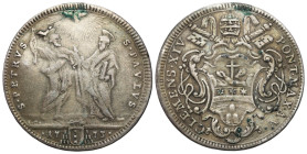 Vatican - Italy
Italy, Vatican. Clement XIV (17691823). Testone 1773 

Ciemna patyna. Ślad po zawieszce.

Details: 7,78 g Ag 
Condition: 3 (VF) ...