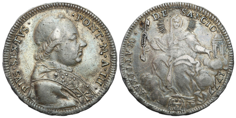 Vatican - Italy
Italy, Vatican. Pius VI (1775-1799). 1/2 Scudo 1777 

Wiekowa...